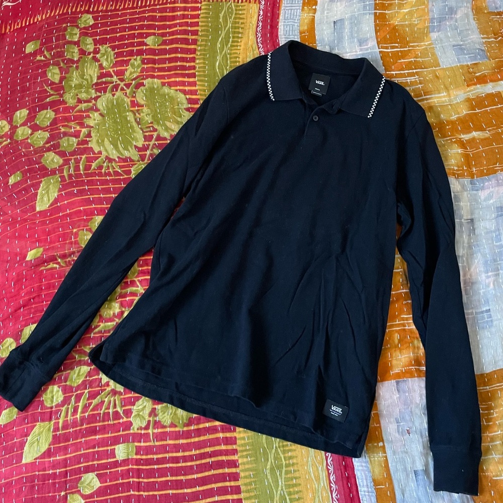 Vans checkered collared shirt size small